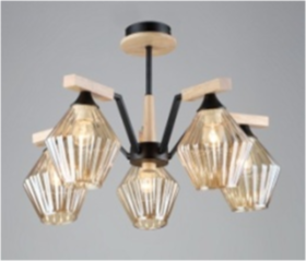 5092/5 BK+WOOD (2) Люстра (RL)