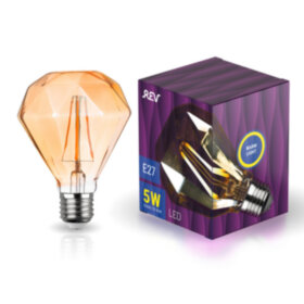 REV Лампа сд VINTAGE GOLD FILAMENT клоба &quot;Бриллиант&quot; шар G125 E27 5W, 2200K, DECO Premium, теплый