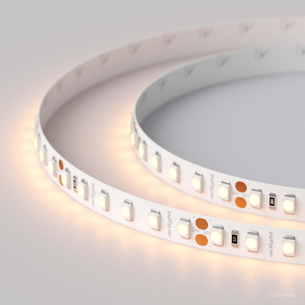 Светодиодная лента RT 2-5000 24V 2x (2835, 600 LED, PRO) (теплый белый 2200-2400K)