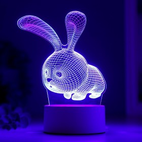 Светильник "Кролик" LED RGB от сети 9,5х14х19 см RISALUX 3590501
