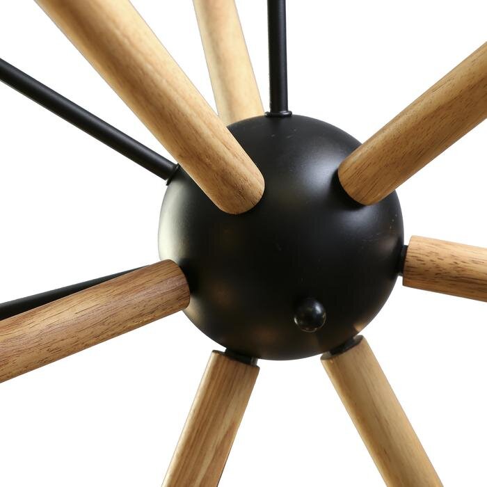 Люстра "Краб-дерево" 12х60Вт Е27 черный 80х80х100см   3580370