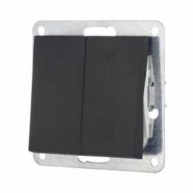 Механизм переключателя 2-кл (черный бархат) LK80