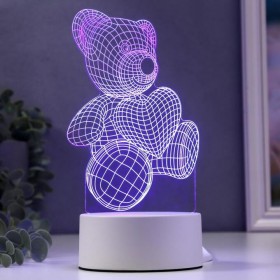 Светильник "Мишутка" LED RGB от сети 9,5х10,5х20 см RISALUX  4297015
