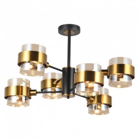 Люстра потолочная Е14 6*40Вт MD.51891-6-S-BK+GBR