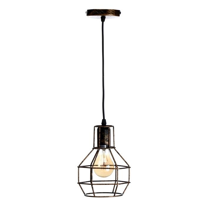 Светильник "Одри" 1х40Вт E27 черный-золото 20x15x100 см.   4388235