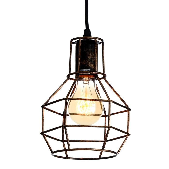 Светильник "Одри" 1х40Вт E27 черный-золото 20x15x100 см.   4388235