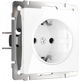 WL белая розетка 1 с/з