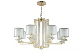 CRYSTAL LUX Люстра NICOLAS SP-PL8 GOLD/WHITE