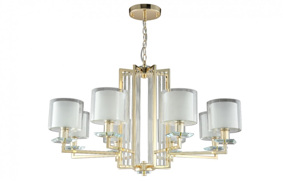 CRYSTAL LUX Люстра NICOLAS SP-PL8 GOLD/WHITE