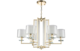 CRYSTAL LUX Люстра NICOLAS SP-PL6 GOLD/WHITE