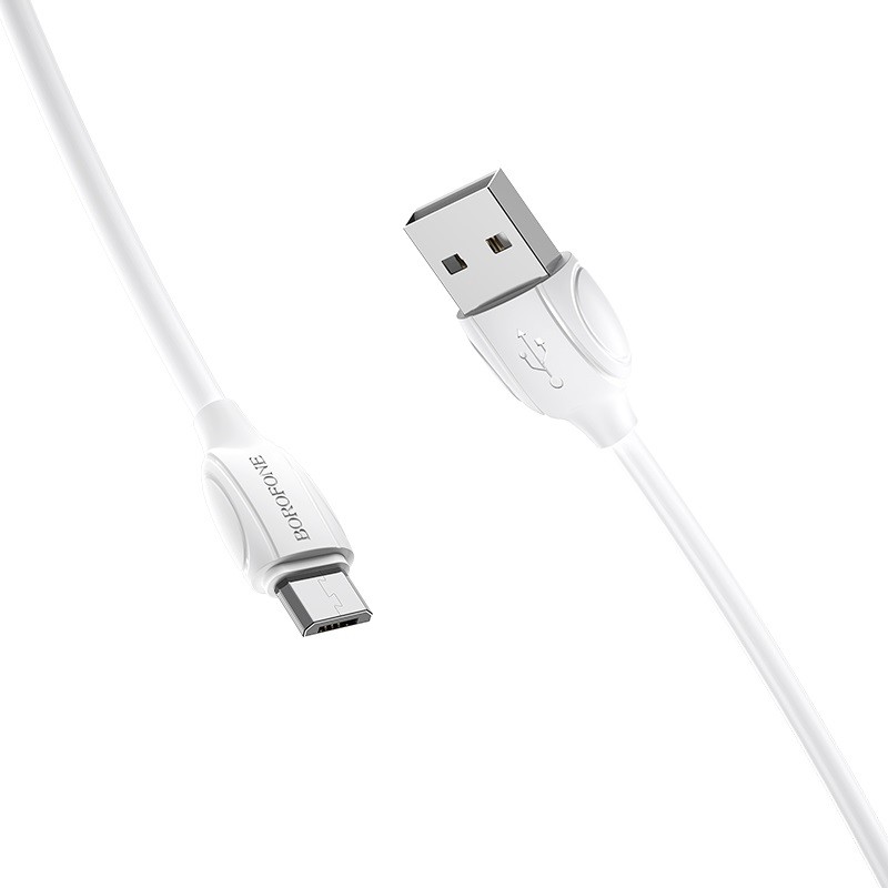 BX19 Кабель Borofone Белый на Micro USB