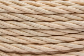 Витой провод 2*1,5 песочное золото БИРОНИ