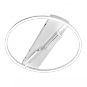 Люстра потолочная светодиодная 106W, 3000+4200К+6500K, поворотные споты, пульт ДУ, матовый белый