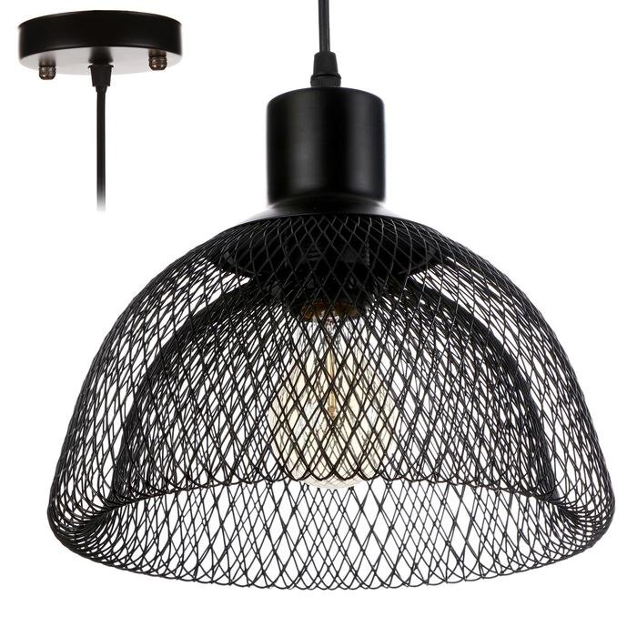 Светильник "Плетение" 1х40Вт E27 черный 25х25х120 см.   4388283