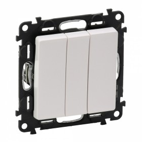 Трёхклавишный выключатель Legrand Valena Life (Белый)