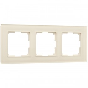 WL молочный,стекло 3 рамка WL01-Frame-03