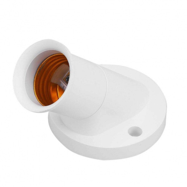 Ecola патрон накладной наклонный E27 Белый AB7SNWEAY