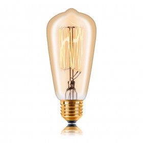 Лампа ST64 17F2 40W E27 Цвет золотой SUN LUMEN
