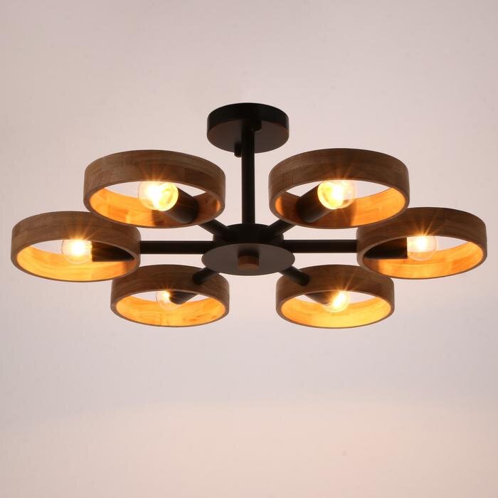 Люстра 1058/6BK E27 60Вт черный 70х70х55 см   5202331