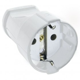 REV Кабельная розетка с/з 16А 250В ABS-пластик,белая, шт