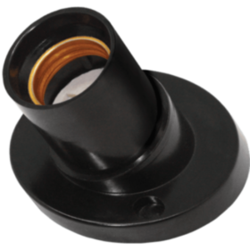 Ecola патрон накладной наклонный E27 Черный AB7SNBEAY