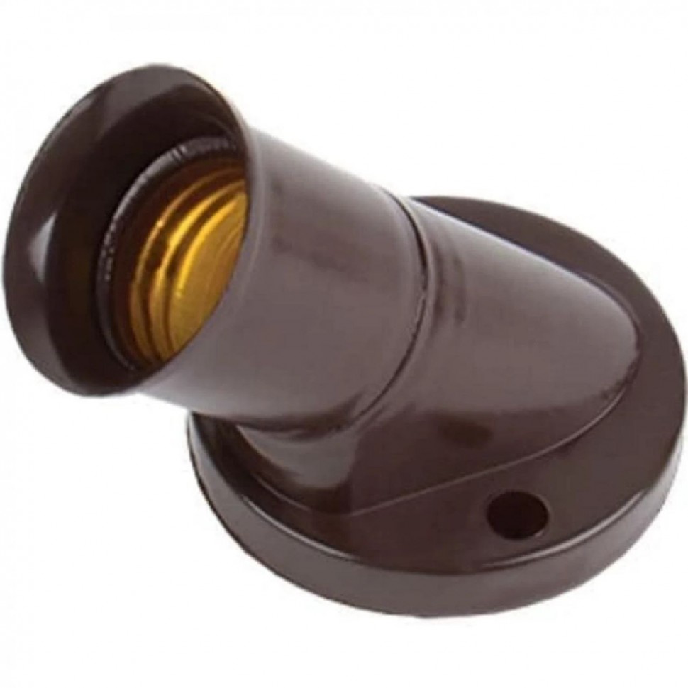 Ecola патрон накладной наклонный E27 Черный AB7SNBEAY