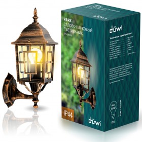 REV Светильник сад.-парк. duwi Park бра вверх 435мм,60W,черное золото