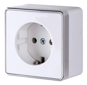 WL белая Розетка с/з WL15-02-01