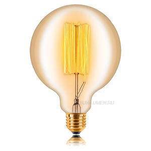 Лампа G125 29F2 40W E27 цвет золотой SUN LUMEN