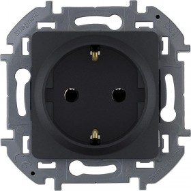 Механизм розетки 1-м СП Inspiria 1445256 16А IP20 250В 2P+E немецк.стандарт антрацит Leg 673723