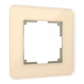 WL Рамка на 1 пост Elite (айвори, стекло)