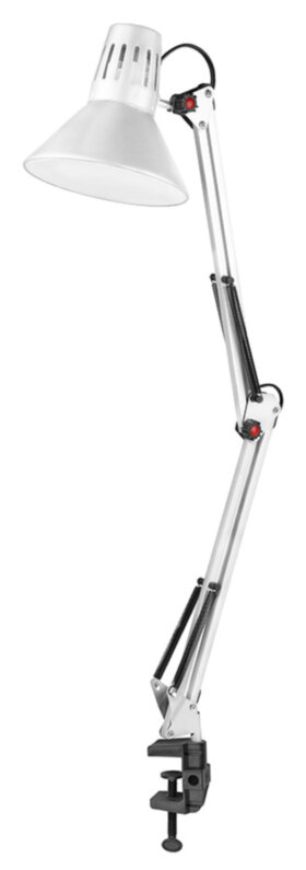 N-121-E27-40W-W ЭРА Светильник настольный,белый 18/72