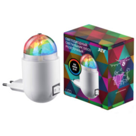 REV Лампа сд ночник розеточный DISCO RGB 3W