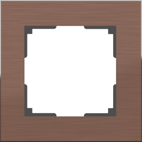 WL коричневый алюминий 1 рамка WL11-Frame-01