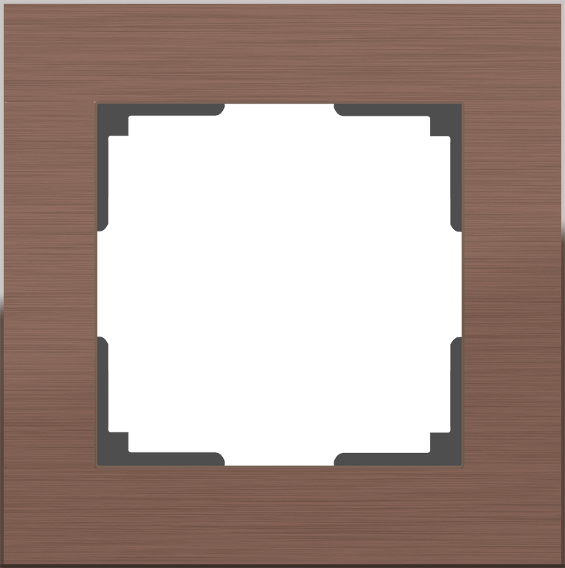 WL коричневый алюминий 1 рамка WL11-Frame-01