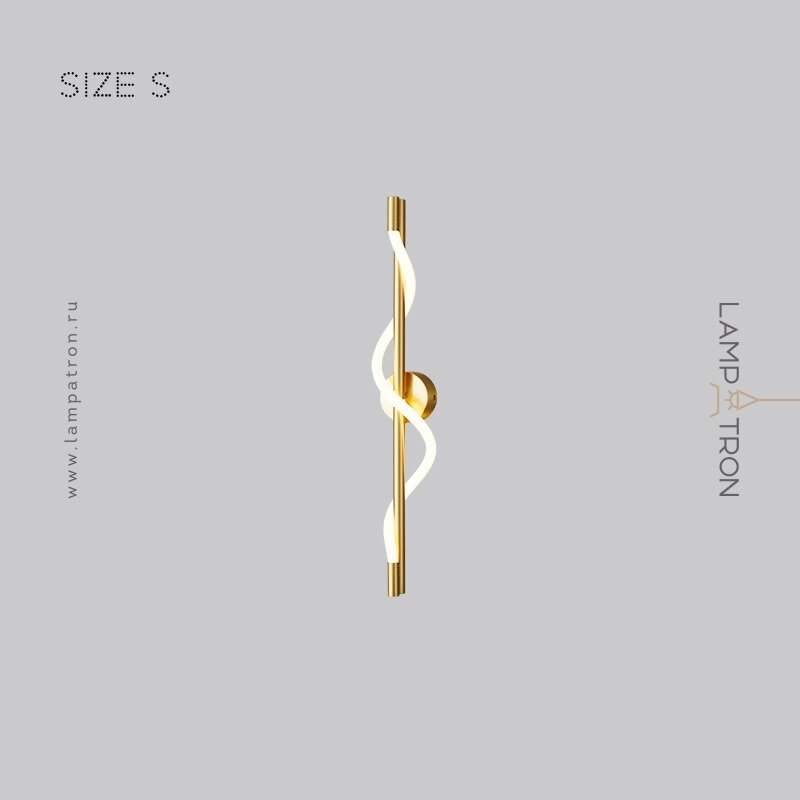 GLORIFY-LUX-WALL01. Настенный светильник. Материал: латунь/акрил; цвет корпуса: латунь; размеры (диа