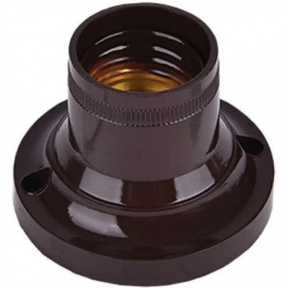 Ecola патрон накладной прямой E27 Черный AB7STBEAY