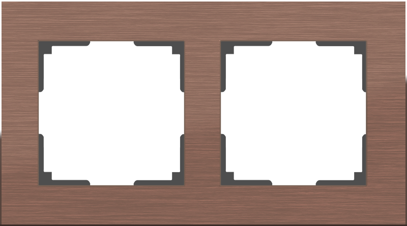 WL коричневый алюминий 2 рамка  WL11-Frame-02