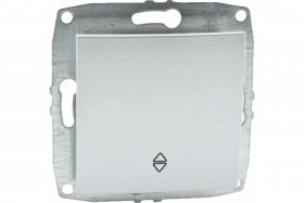 МОНО L / D Механизм  Выкл. 1 кл. прох. Серебро (12/60)