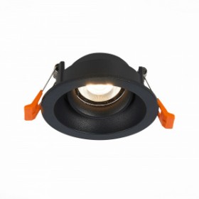 ST208.408.01 Св-к встр. Мат. черный GU10 1*50W  D94xH40 220V Без ламп