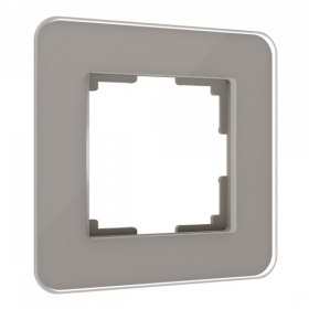 WL Рамка на 1 поста Elite (дымчатый, стекло)