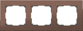 WL коричневый алюминий 3 рамка  WL11-Frame-03