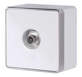 WL белая ТВ-розетка оконечная WL15-21-01