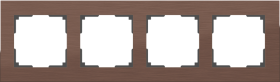 WL коричневый алюминий 4 рамка WL11-Frame-04