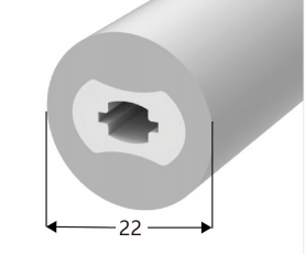 Светодиодный шланг 24v 2835 480д/м 20w 3 метра 2700-6000к D22mm