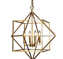 Подвесной светильник CUBIST Chandelier Gold 4 bulbs  40.2118