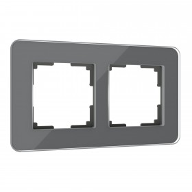 WL Рамка на 2 пост Elite (графит, стекло)