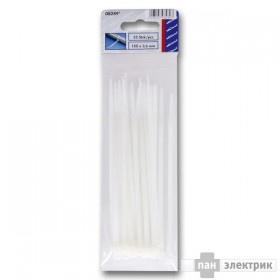 REV Кабельный хомут 200х4,8мм. 25шт. Цвет: белый.