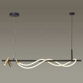 4397/30L HIGHTECH ODL23 263 черный/античная бронза/металл/канат Подвесной св-к с раздельн. вкл IP20