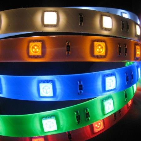 Лента 5050 60CB 12V IP65  RGB IP65R  14.4Вт  /m